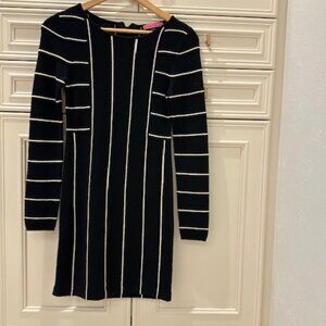 Alice + Olivia Knit Black Dress XS